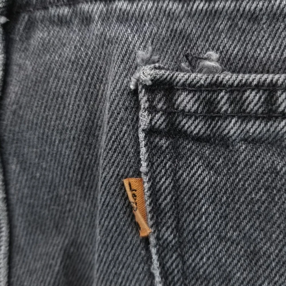 VTG Levis 550 Jeans Mens 38x32 Gray Straight Orange Tab‎ 90s Made in USA Denim